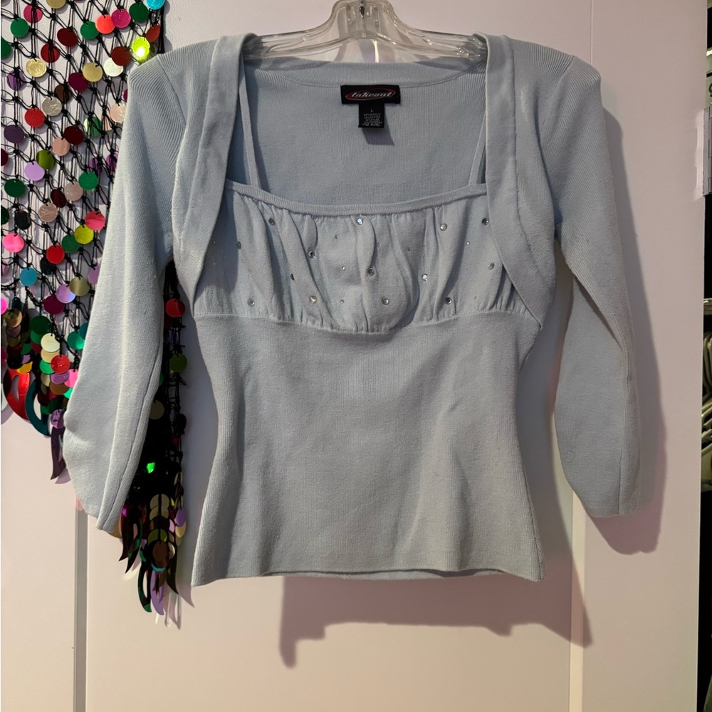 Y2K Blue Women's Top